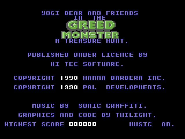 Pantallazo de Yogi Bear & Friends in the Greed Monster: A Treasure Hunt para Commodore 64