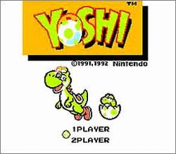 Pantallazo de Yoshi para Nintendo (NES)