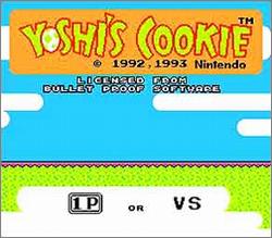 Pantallazo de Yoshi's Cookie para Nintendo (NES)