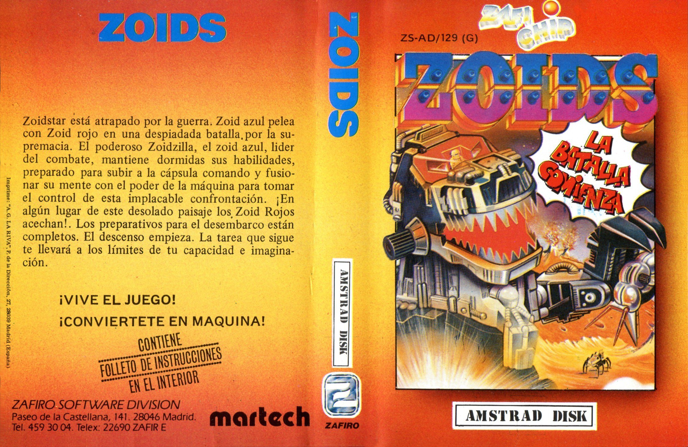 Caratula de Zoids para Amstrad CPC