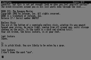Pantallazo de Zork III: The Dungeon Master para Amstrad CPC