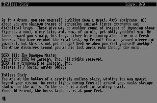 Pantallazo de Zork III: The Dungeon Master para Amstrad CPC