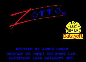 Pantallazo de Zorro para Amstrad CPC