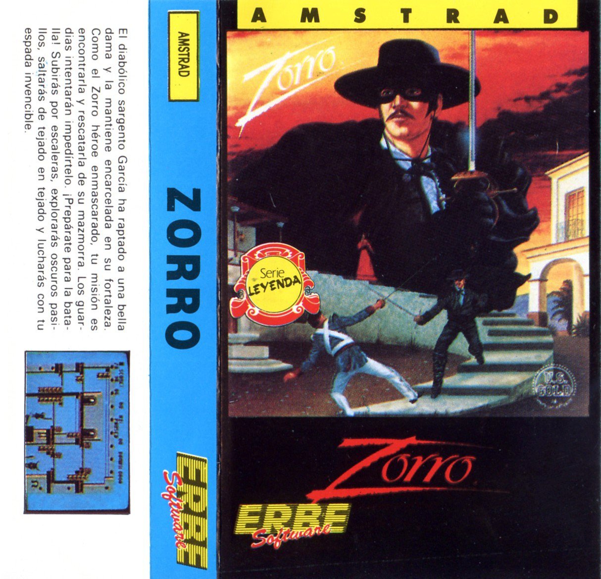Caratula de Zorro para Amstrad CPC