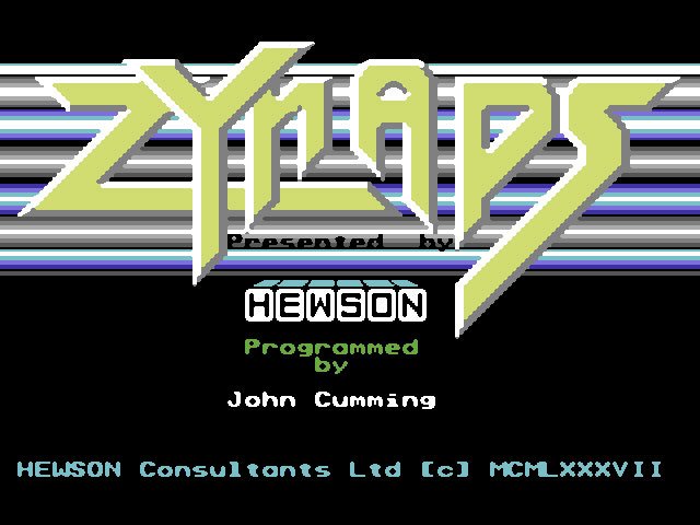 Pantallazo de Zynaps para Commodore 64