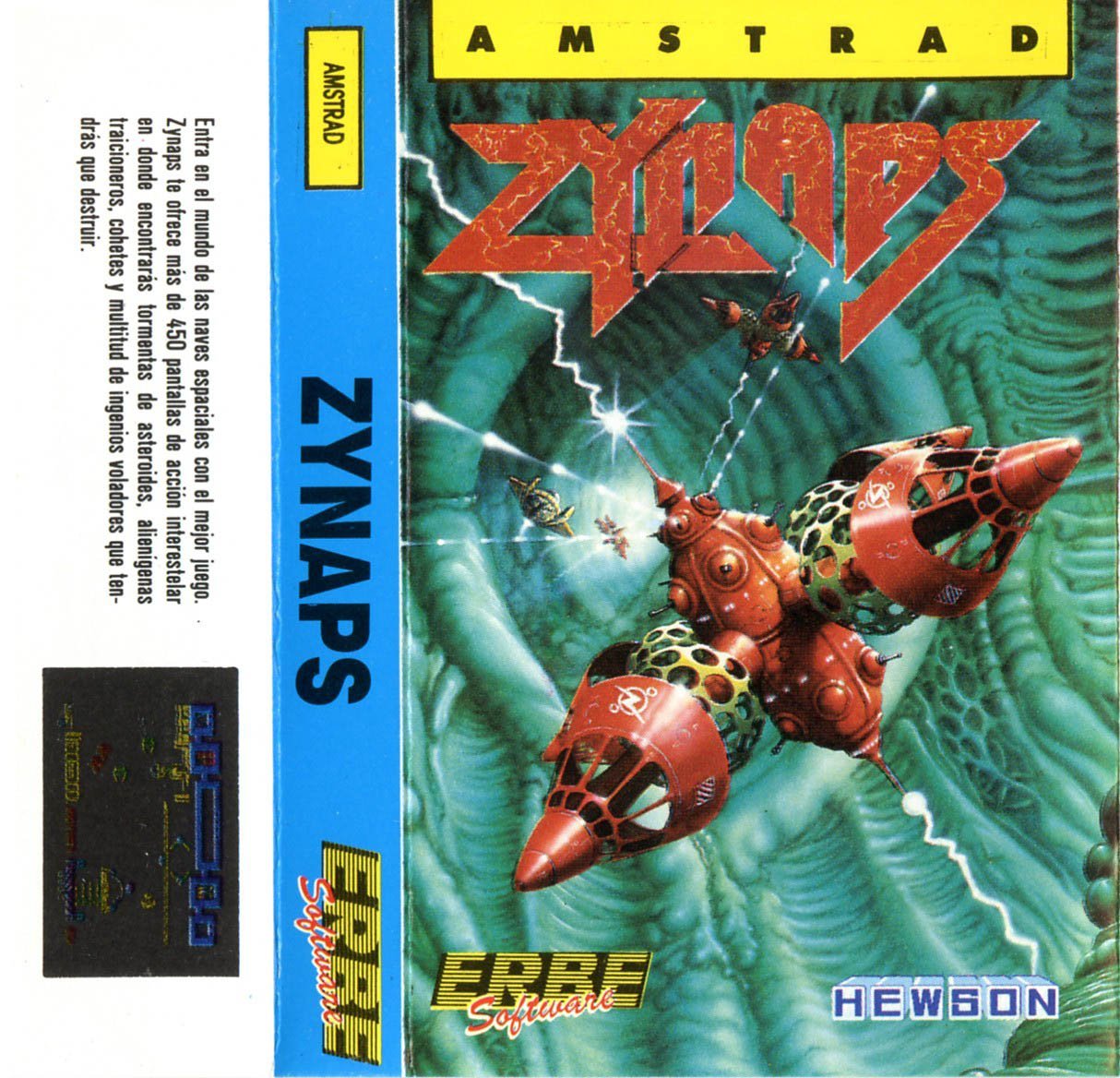 Caratula de Zynaps para Amstrad CPC