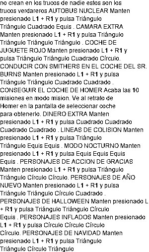 Trucos Para Los Simpsons Road Rage Ps2