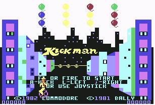 Pantallazo de kick  Man para Commodore 64