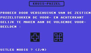 Pantallazo de kruis-puzzel para Commodore 64