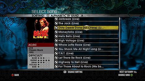 Pantallazo de AC/DC Live: Rock Band Track Pack para Wii