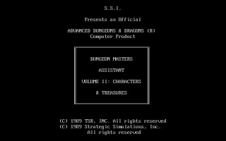 Pantallazo de Advanced Dungeons & Dragons: Dungeon Masters Assistant, Volume II: Characters & Treasures para PC