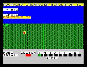 Pantallazo de Advanced Lawnmower Simulator 2 para Spectrum