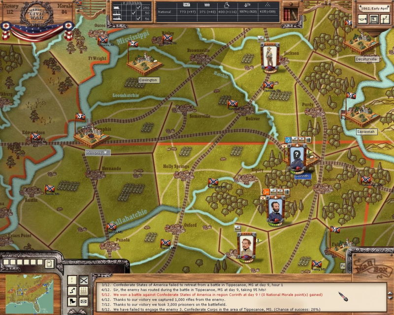 Pantallazo de Ageod's American Civil War para PC