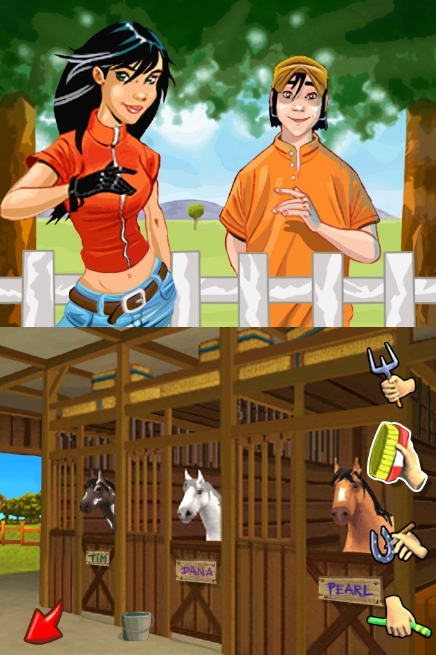 Pantallazo de Alexandra Ledermann: Le Mystere des Chevaux Sauvages para Nintendo DS