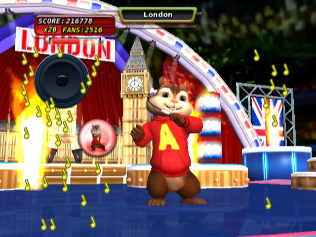 Pantallazo de Alvin and The Chipmunks: The Squeakquel para Wii
