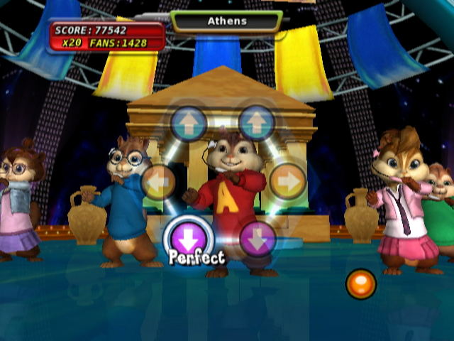 Pantallazo de Alvin and The Chipmunks: The Squeakquel para Wii