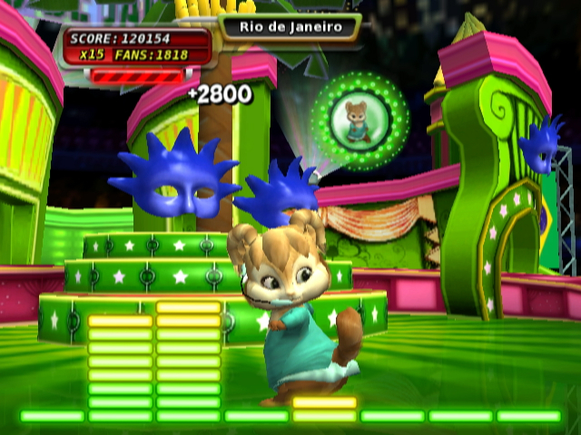 Pantallazo de Alvin and The Chipmunks: The Squeakquel para Wii