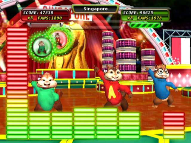 Pantallazo de Alvin and The Chipmunks: The Squeakquel para Wii