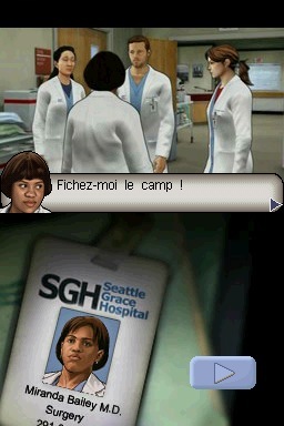 Pantallazo de Anatomia de Grey El Videojuego para Nintendo DS