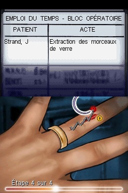 Pantallazo de Anatomia de Grey El Videojuego para Nintendo DS