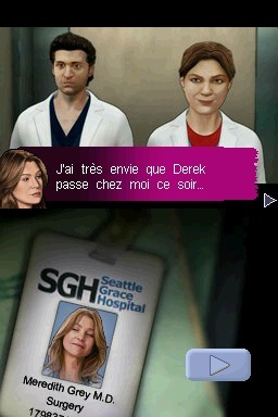 Pantallazo de Anatomia de Grey El Videojuego para Nintendo DS