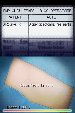 Pantallazo de Anatomia de Grey El Videojuego para Nintendo DS