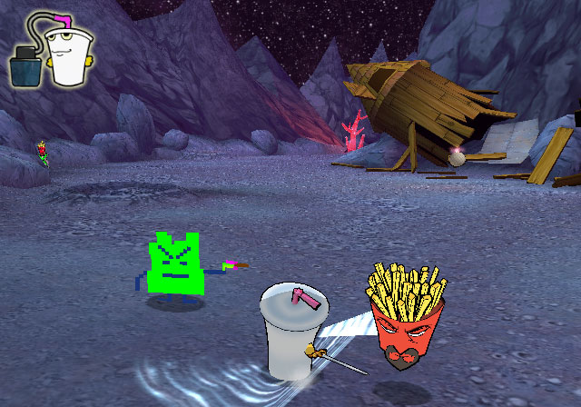 Pantallazo de Aqua Teen Hunger Force Zombie Ninja Pro-Am para PlayStation 2