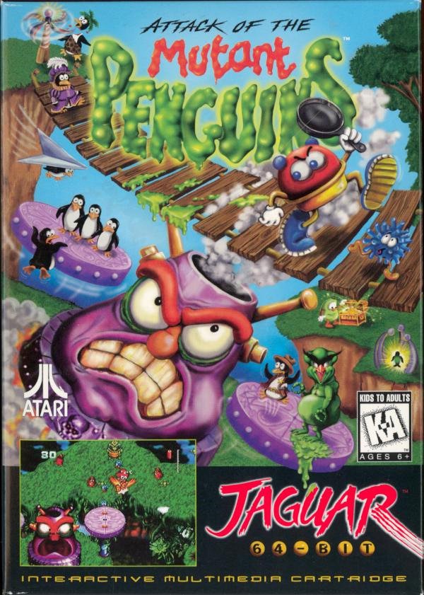 Caratula de Attack of the Mutant Penguins para Atari Jaguar