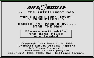 Pantallazo de Auto Route: The Intelligent Map (Great Britain) para Atari ST