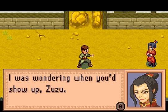 Pantallazo de Avatar: The Last Airbender -- The Burning Earth para Game Boy Advance