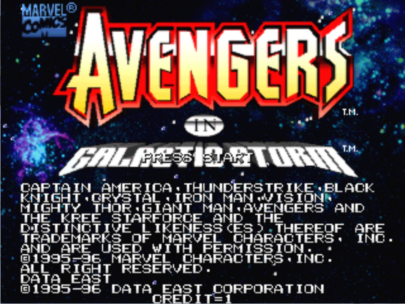 Pantallazo de Avengers in Galactic Storm para M.A.M.E.