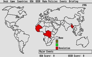 Pantallazo de Balance of Power: Geopolitics in the Nuclear Age para Atari ST