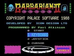 Pantallazo de Barbarian II: The Dungeon of Drax para MSX