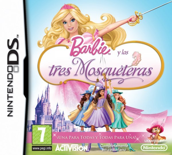 Caratula de Barbie y las tres Mosqueteras para Nintendo DS