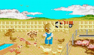 Pantallazo de Barney Bear Goes To The Farm para Amiga