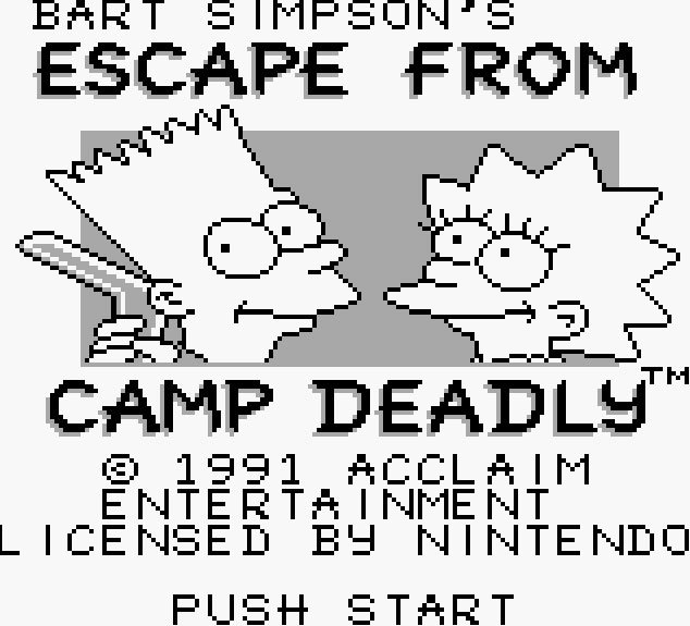 Pantallazo de Bart Simpson s Escape from Camp Deadly para Game Boy