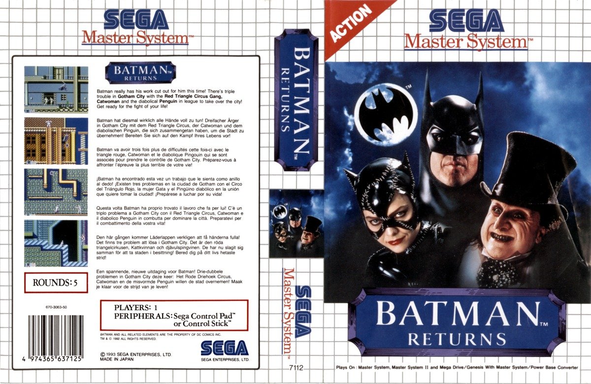 Caratula de Batman Returns para Sega Master System