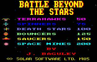Pantallazo de Battle Beyond The Stars para Amstrad CPC