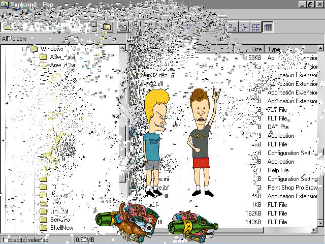 Pantallazo de Beavis and Butt-head in Screen Wreckers para PC