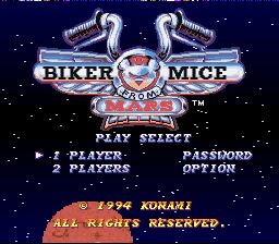 Pantallazo de Biker Mice from Mars (Europa) para Super Nintendo