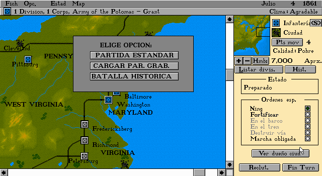 Pantallazo de Blue and the Gray, The para PC