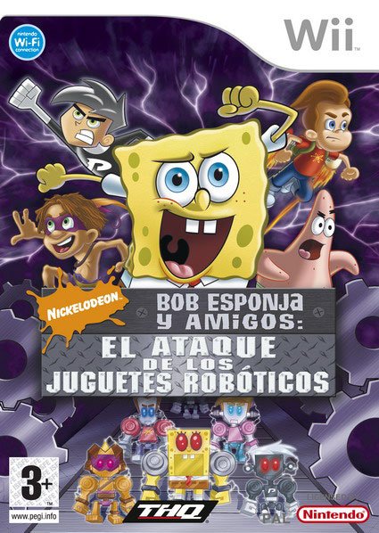 Caratula de Bob Esponja: El Ataque De Los Juguetes Robóticos para Wii