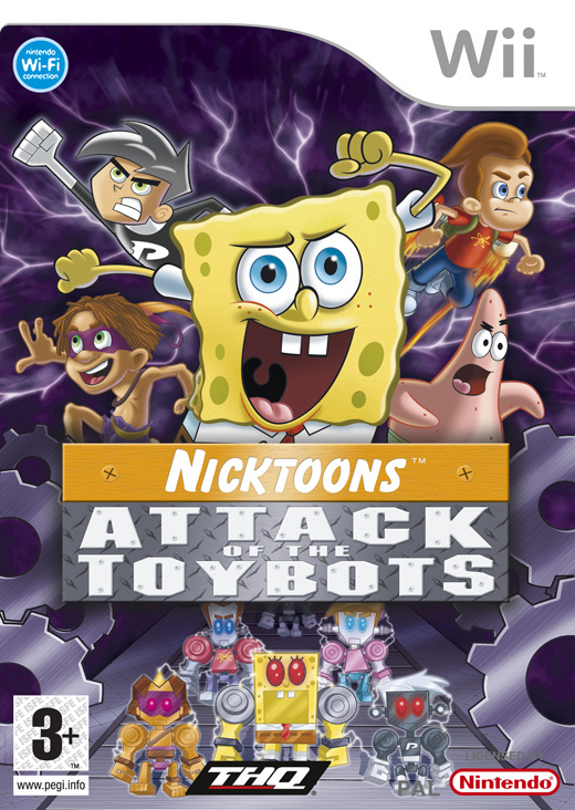 Caratula de Bob Esponja: El Ataque De Los Juguetes Robóticos para Wii