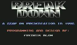Pantallazo de Break Down para Commodore 64