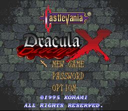 Pantallazo de Castlevania: Dracula X para Super Nintendo