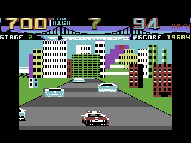 Pantallazo de Cisco Heat: All American Police Car Race para Commodore 64