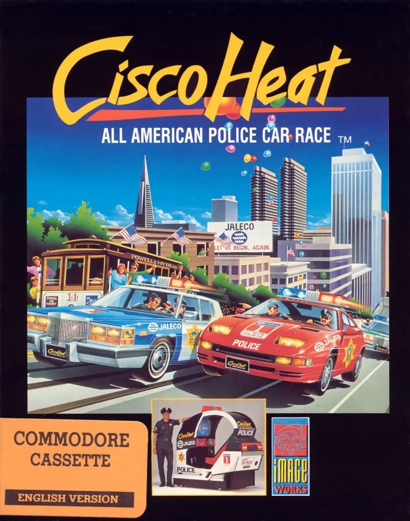 Caratula de Cisco Heat: All American Police Car Race para Commodore 64