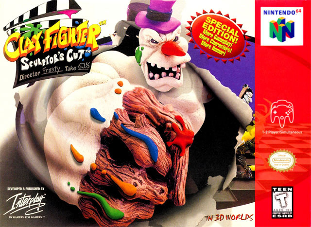 Caratula de Clay Fighter: Sculptor's Cut para Nintendo 64