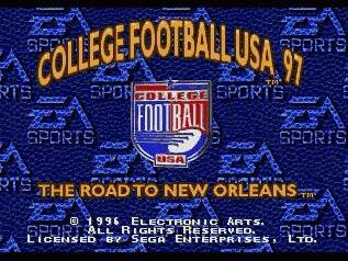 Pantallazo de College Football USA 97: The Road to New Orleans para Sega Megadrive