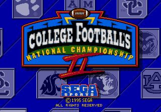 Pantallazo de College Football's National Championship II para Sega Megadrive